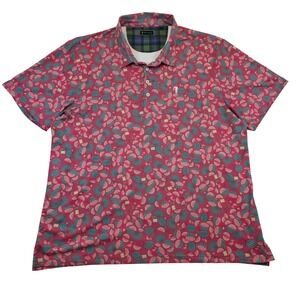 William Murray Golf Watermelon Cactus Print Polo Shirt Men's XXX Large Red Green